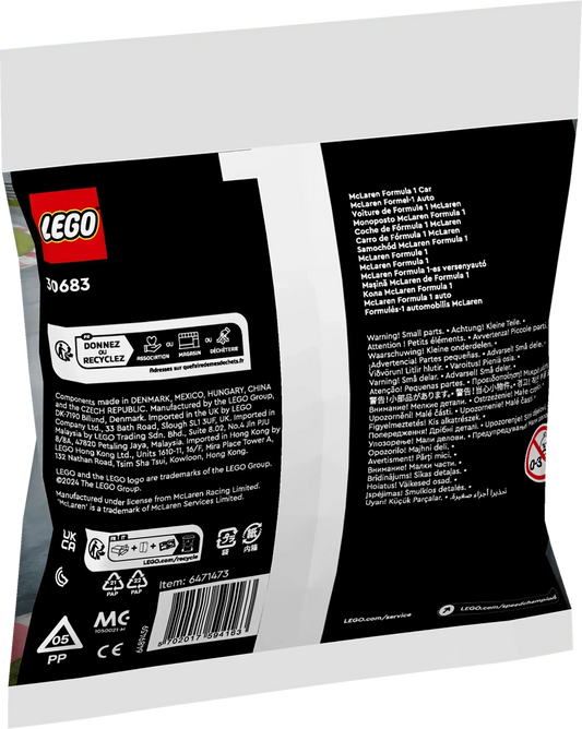 LEGO McLaren Formule 1 racecar 30683 Creator LEGO CREATOR @ 2TTOYS | Official LEGO shop😊🥰 LEGO €. 3.49