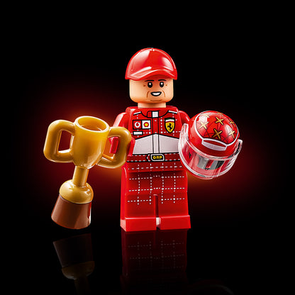 LEGO Icons Ferrari F2004 en Michael Schumacher – F1 Auto Bouwpakket voor Volwassenen – Decoratie Set met V10-Motor en Formule 1 Coureur Poppetje – Cadeau voor Mannen, Vrouwen en Fans – 11375