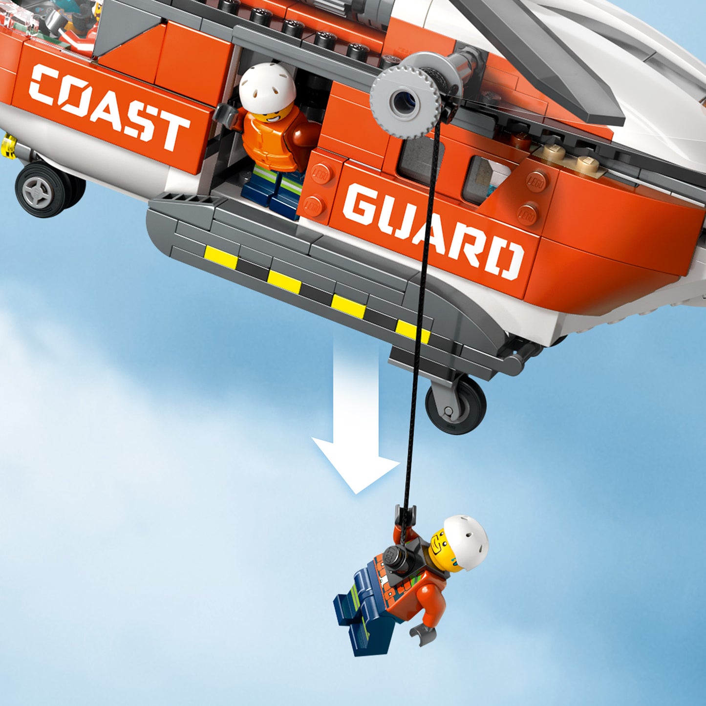 LEGO® City Kustwacht Helikopter - Bouw- en Speelset - Hulpdienstvoertuig - Speelgoed met 4 Minifiguren - 60503