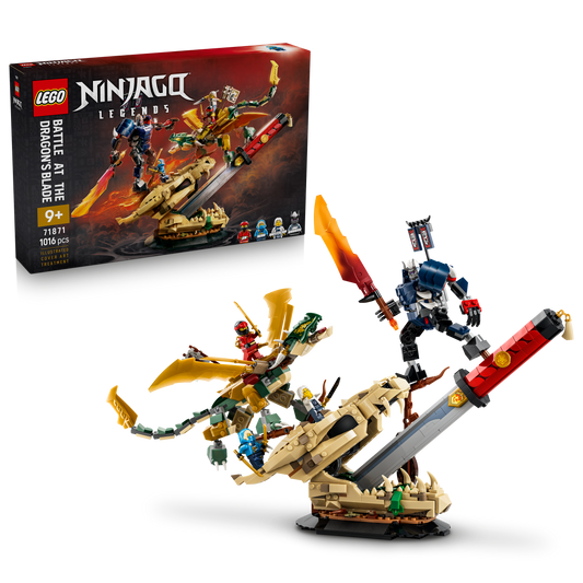 LEGO NINJAGO Strijd bij het Drakenzwaard Bouwpakket voor Kinderen Vanaf 9 Jaar met Actiefiguren met 3 Verschillende Poses - Kinderkamer Decoratie - Cadeau voor Jongens en Meisjes - 71871