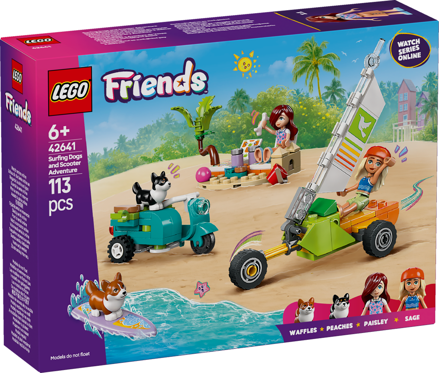 LEGO Surf & Scooter Fun with the Puppies 42641 Friends