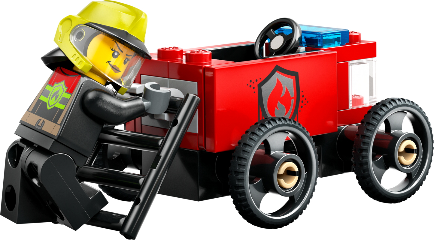 LEGO Race Car Package: Pizza Van vs Fire Truck 60458 City