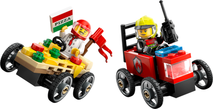 LEGO Race Car Package: Pizza Van vs Fire Truck 60458 City