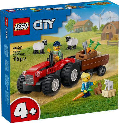 LEGO 60461 Red Farm Tractor with Trailer