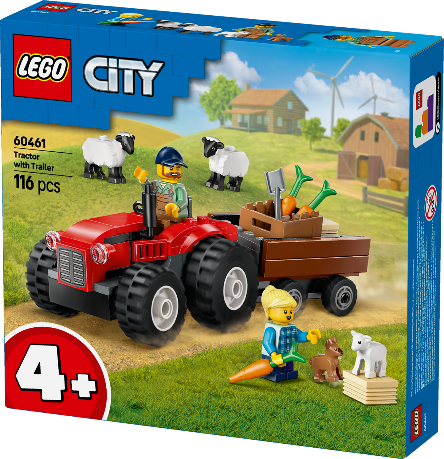 LEGO 60461 Red Farm Tractor with Trailer