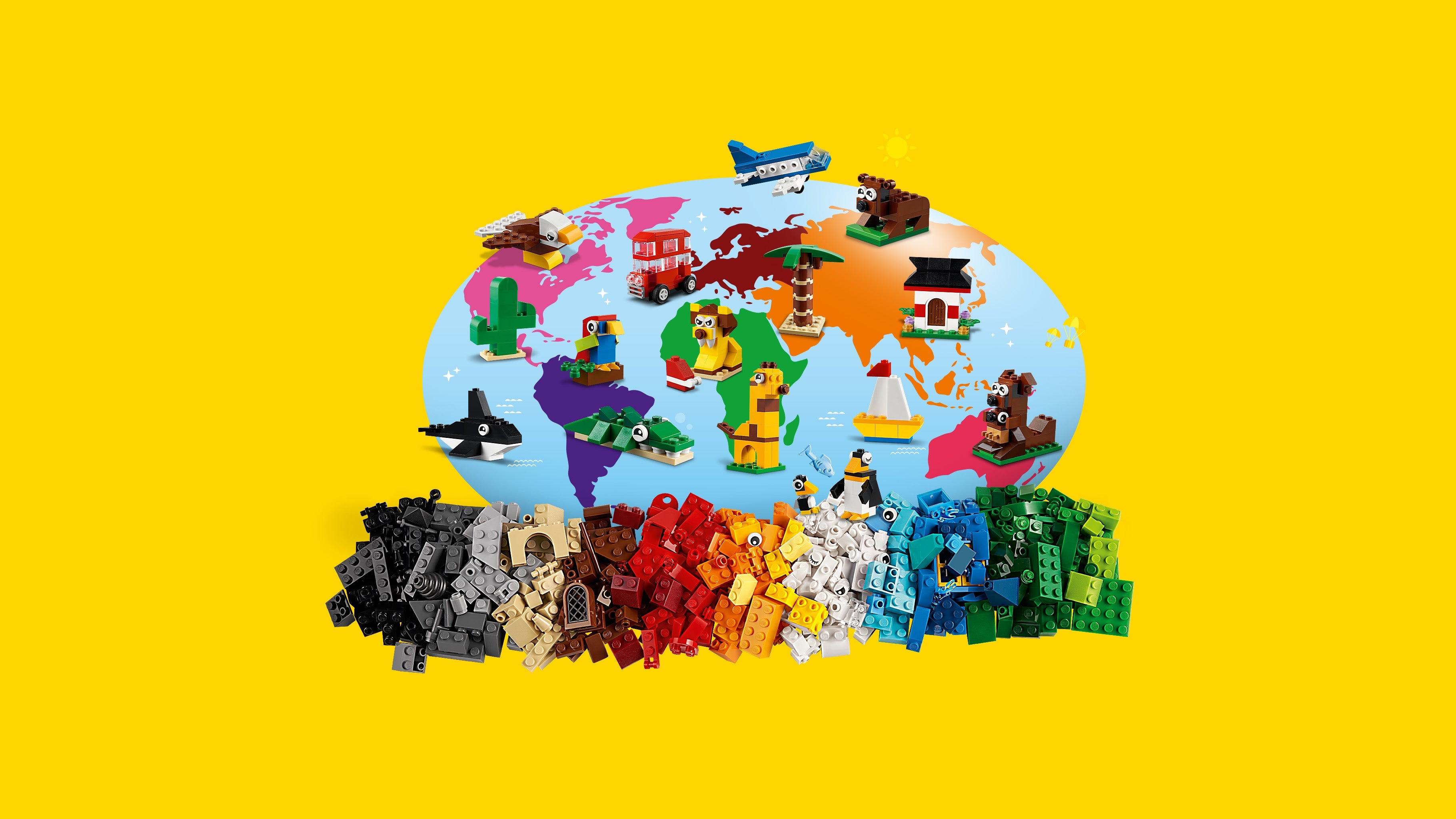Load video: LEGO 11015 Loose bricks with the theme "around the world"