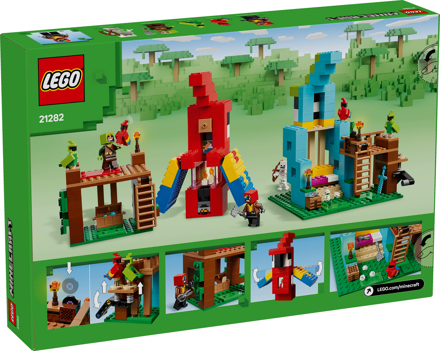 LEGO De papegaaienhuizen 21282 Minecraft