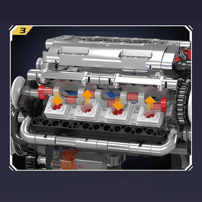 Gemotoriseerde V8 Motorblok 534 delig BLOCKZONE @ 2TTOYS 2TTOYS OWN €. 84.99