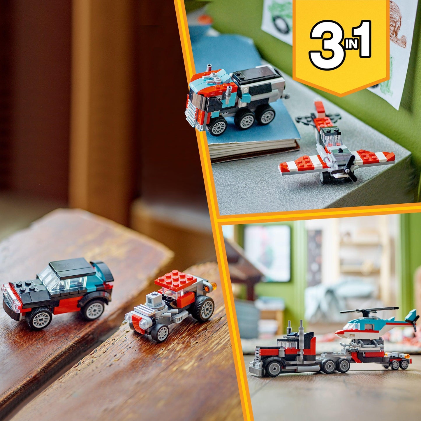 LEGO Vrachtwagen met helikopter 31146 Creator 3 in 1 LEGO CREATOR 3 IN 1 @ 2TTOYS LEGO €. 16.49